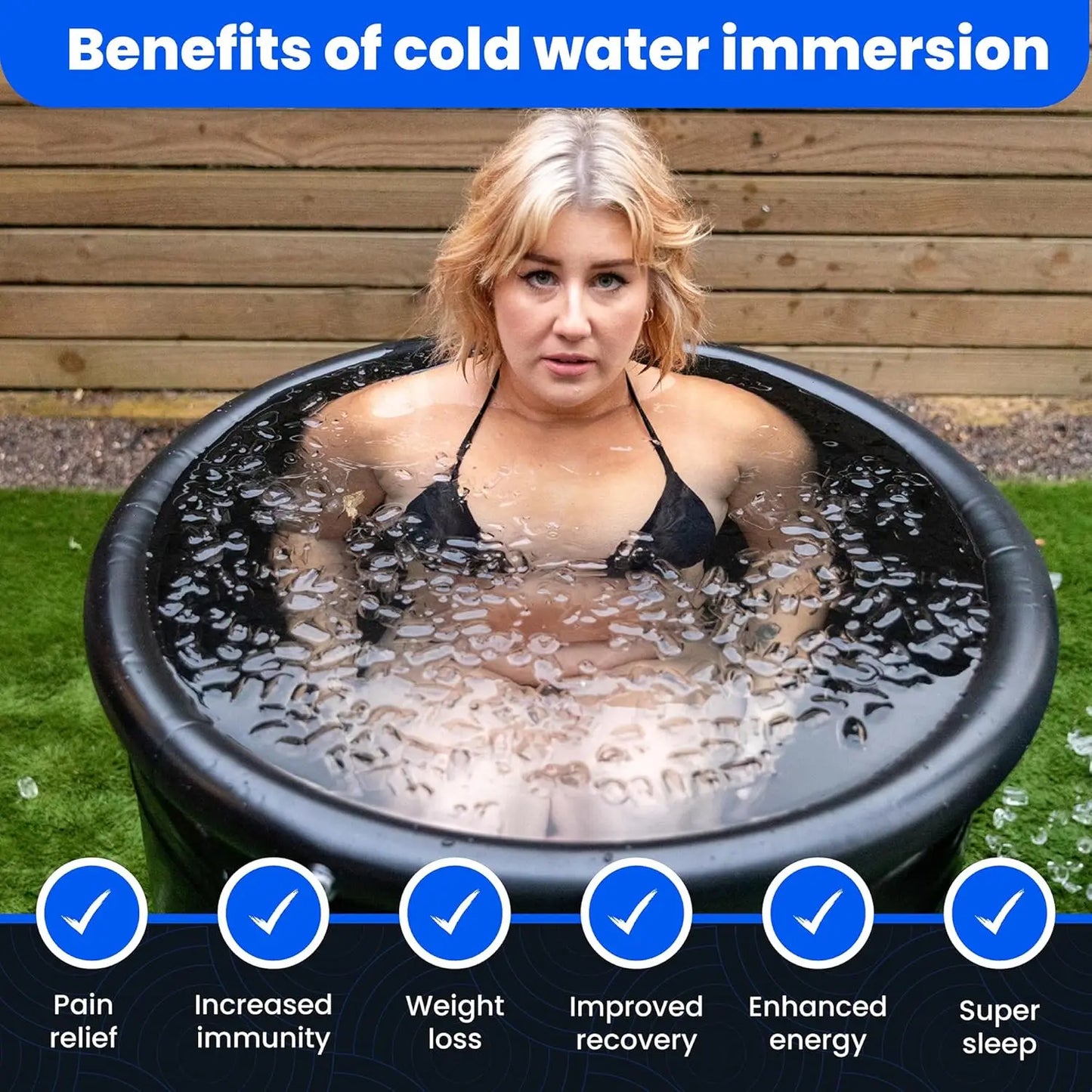 The Cold Pod Ice Bath Tub  XL: Cold Plunge Tub, 116 Gallons & portable